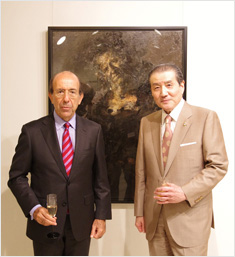 The Embassy of Spain in Japan. His Excellency the Spanish Ambassador, Mr. Gonzalo de Benito and Shigyo Sosyu, Director of Memorial Gallery of Toshima Yasumasa.